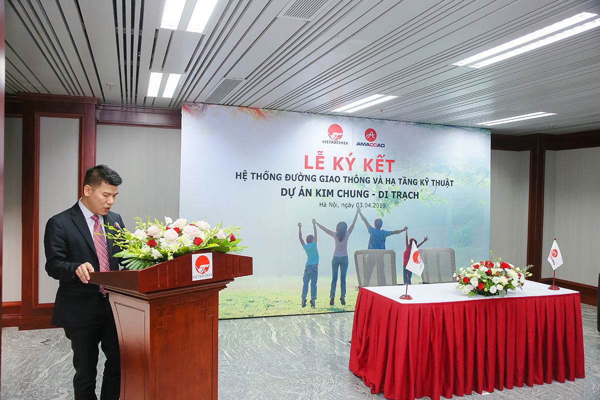 Ông Nguyễn Thanh Oai - Tổng giám đốc Vietracimex phát biểu tại lễ ký kết