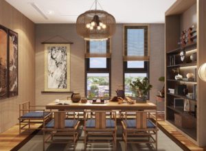 Nhiều khách hàng sở hữu căn hộ Hinode City dự định sẽ thiết kế một phòng thưởng trà ngay trong căn hộ tương lai của mình